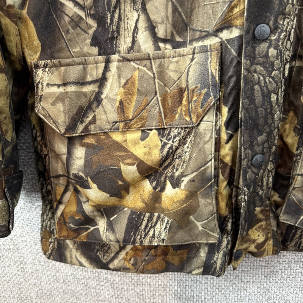 Vintage Remington Realtree Hardwoods Hunting Camo Zip Jacket Mens M 50 in Chest - Picture 5 of 16